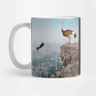 Ostrich standing on Cliff Mug